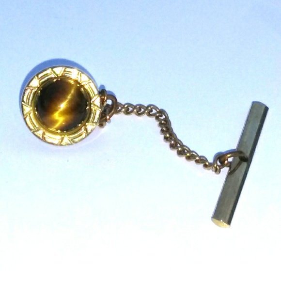 tiger eye tie tack